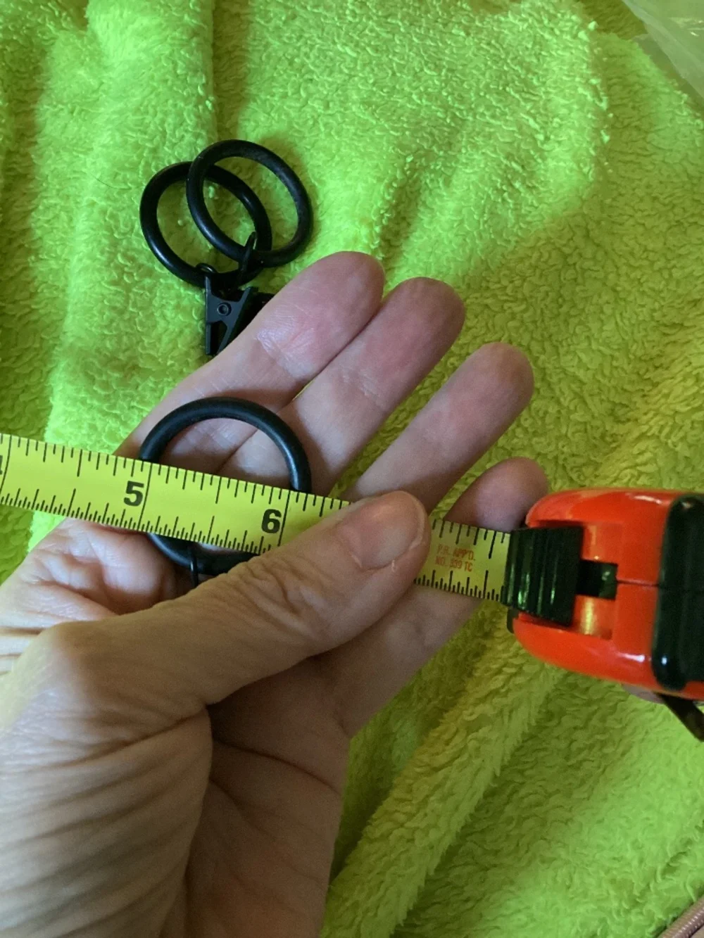 1 inch Metal Curtain Clip Rings in Black, Set of 18